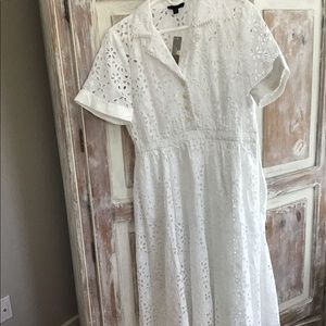 White Eyelet J Crew maxi dress size 12